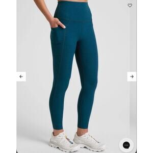 Beyond Yoga Blue Spacedye Out Of Pocket High Waisted Midi Legging Size Medium